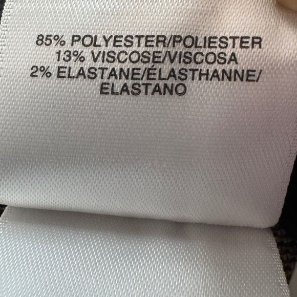 ANNE KLEIN Womens XXS Plaid Pants Black Gold Straight Leg Stretch Slim Fit New - Picture 11 of 15